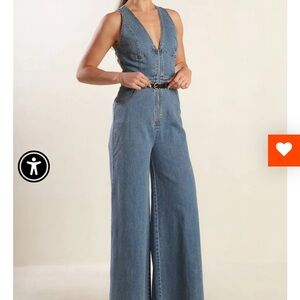 Women's Blue Denim Jumpsuit